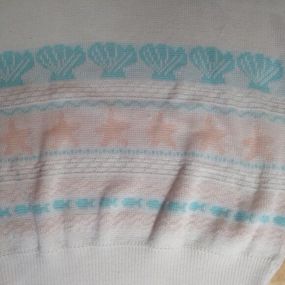 Vintage Separate Scene Ocean Pattern Sweater Vest - Picture 3 of 7